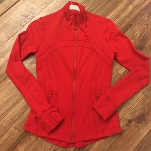 Lululemon red track jacket size 2